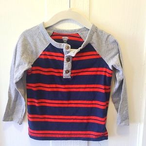 Old Navy, Red/Blue striped long sleeve toddler tee